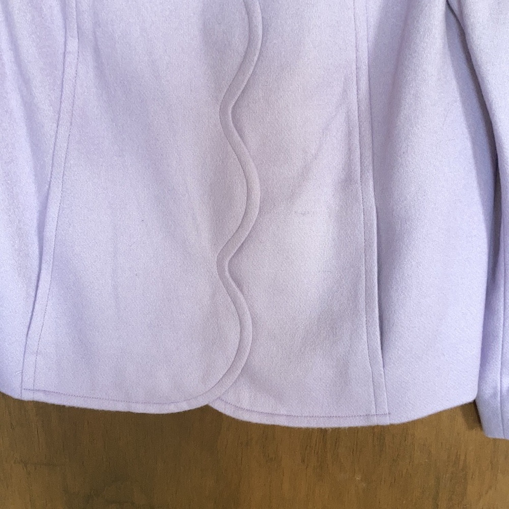 Talbots scalloped edge lined jacket 80% wool fabric made in Italy 2P - Picture 11 of 17